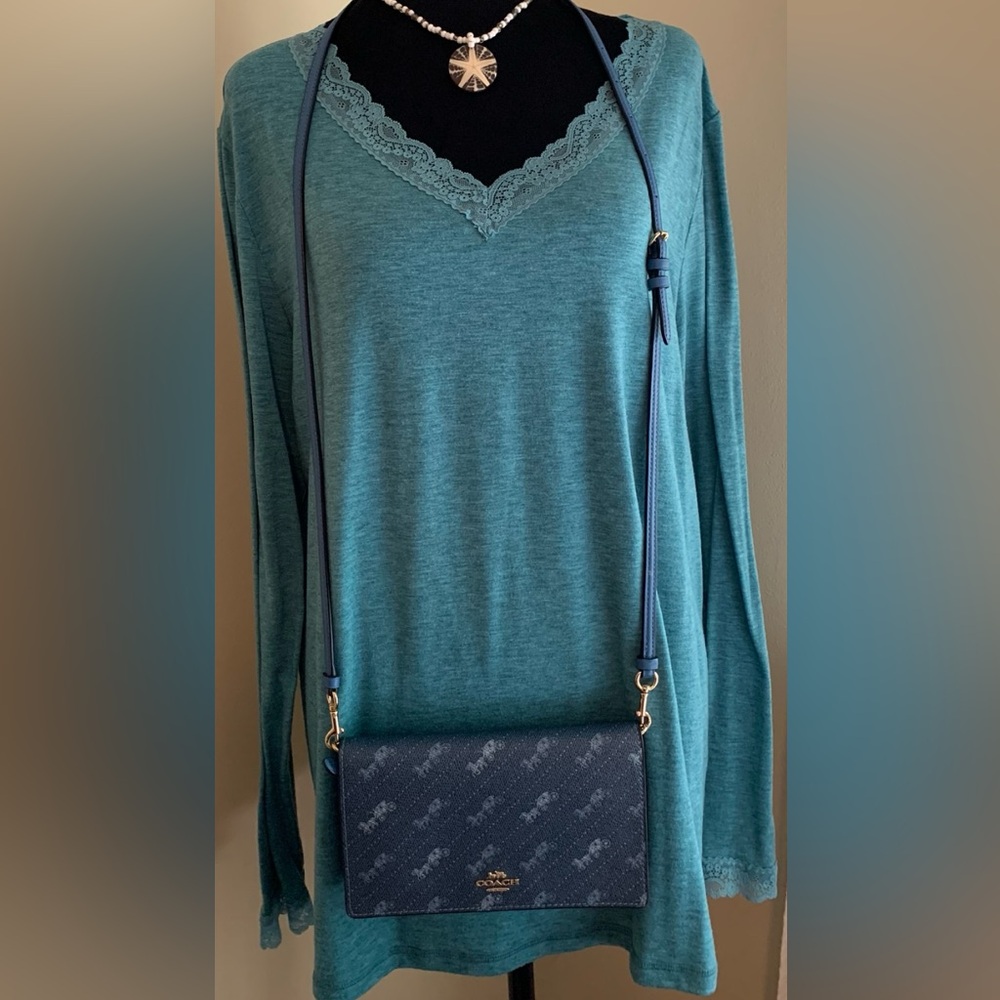 Coach Anna Foldover Crossbody Clutch - Picture 2 of 8